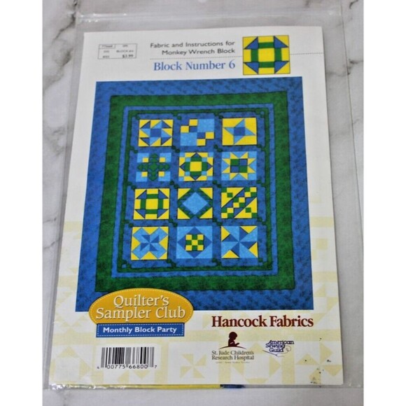 Lot of 3 Hancock Fabrics Quilter's Sampler Club Monthly Block Party Kits - Picture 4 of 6